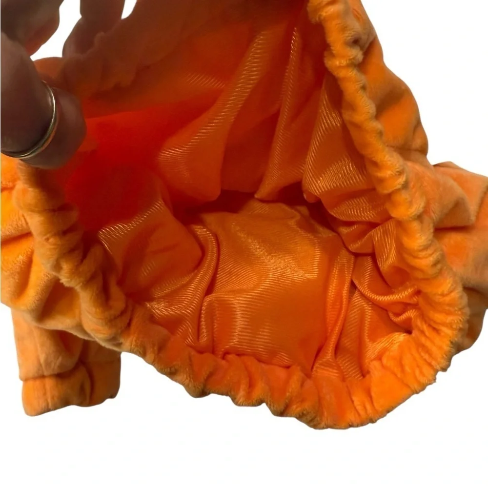 Infant pullover lined Pumpkin Costume with hood Size 6-12 months NWT